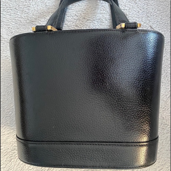 🌸SOLD🌸AUTHENTIC VINTAGE MCM MINI BLACK LEATHER HANDBAG - Picture 2 of 16